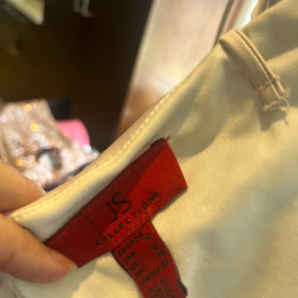 Gorgeous light silver long dress with shawl. - Picture 5 of 9